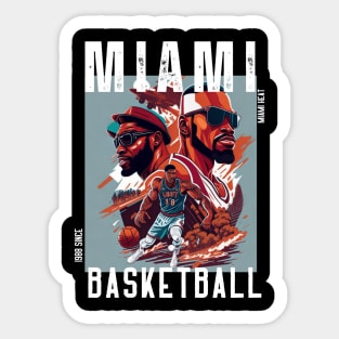 Miami heat basketball  vector graphic design Sticker